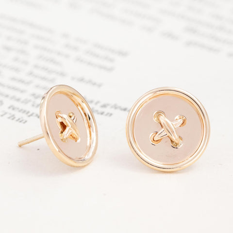 Vintage Button Conversion Earrings