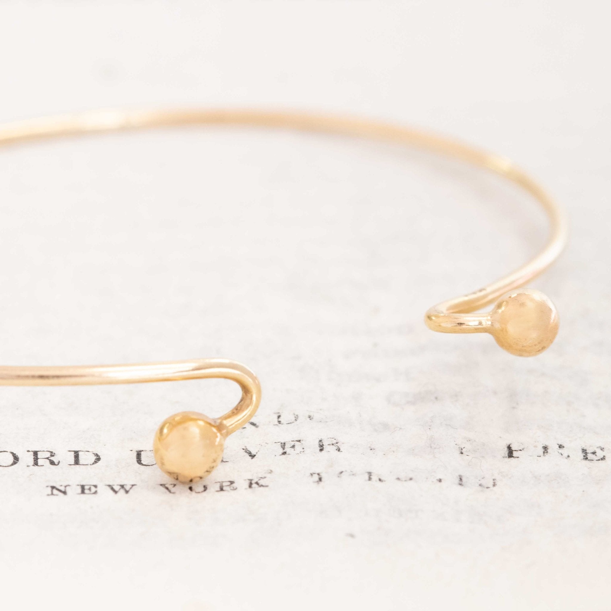 Simple everyday gold bangle, mid-century style