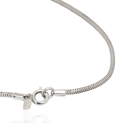 Vintage Cartier silver snake chain necklace, 20 inch – alternate view 3