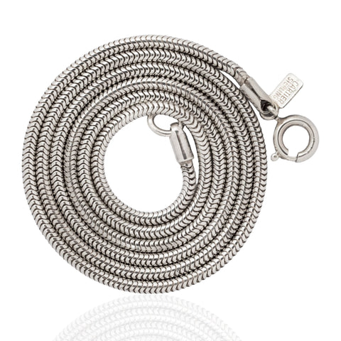 Vintage Cartier silver snake chain necklace, 20 inch – alternate view 5