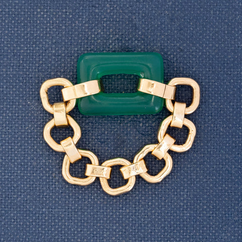 Vintage Chrysoprase Chain Ring, by Cartier