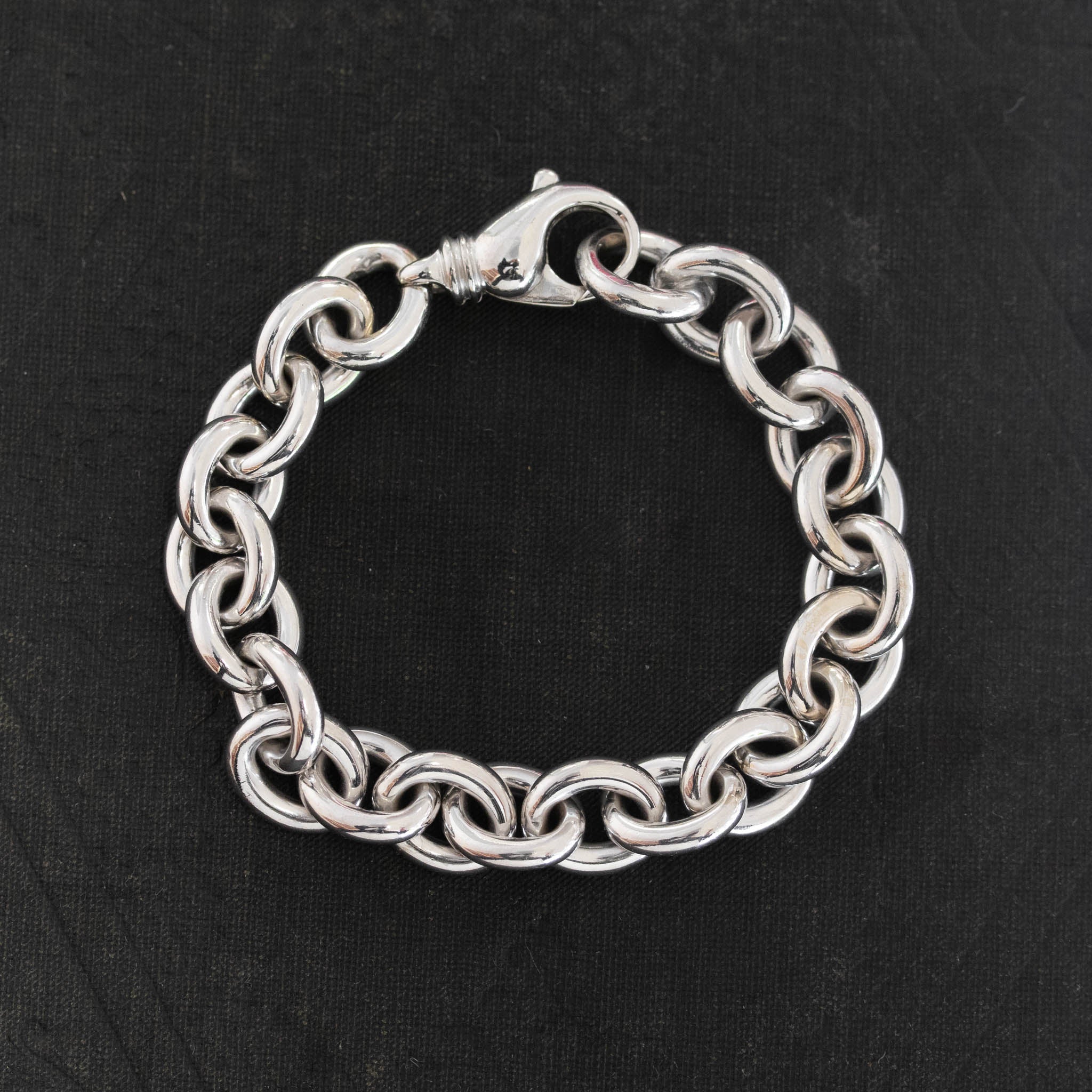 Vintage Chunky Curb Link Bracelet, French