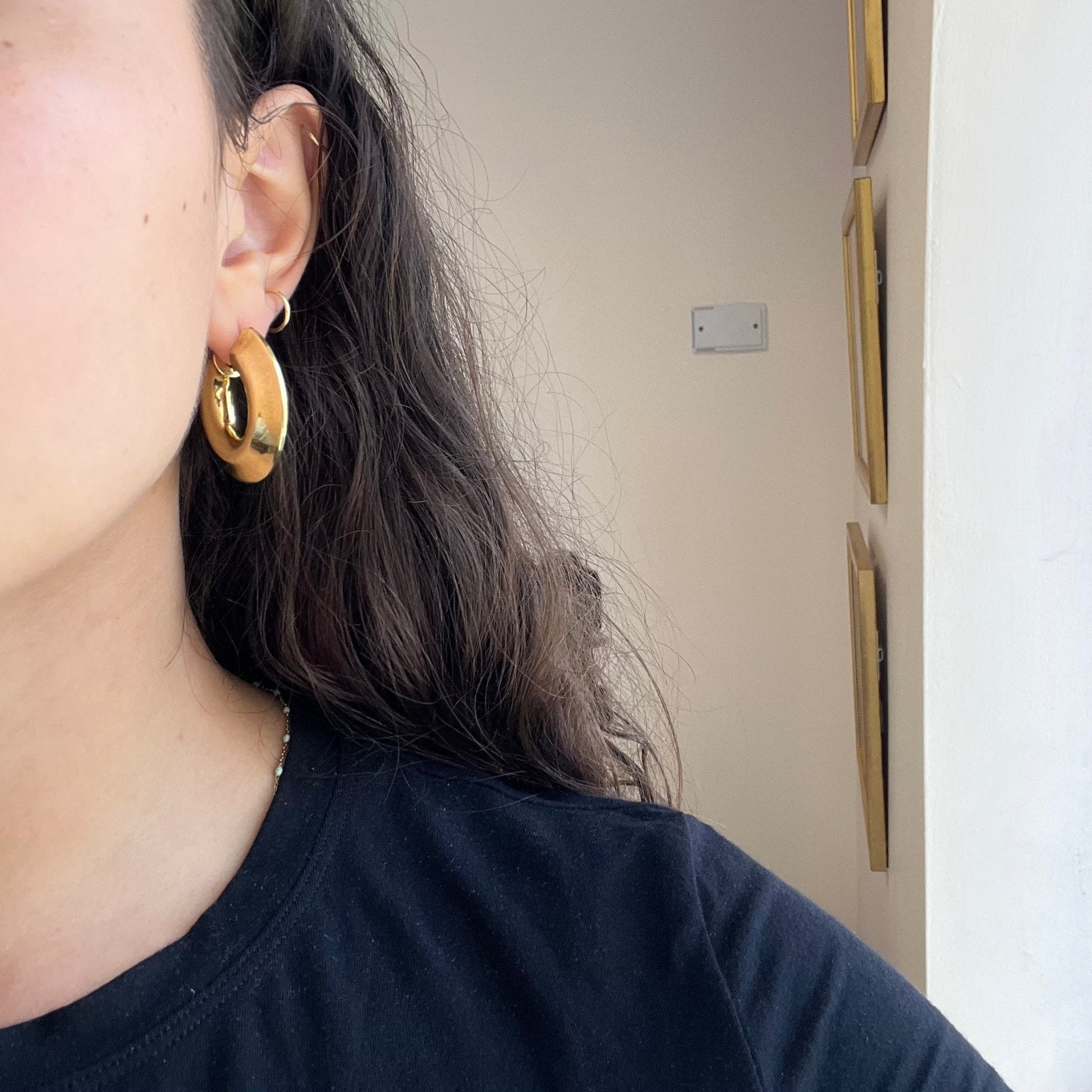 Vintage Chunky Hoop Earrings