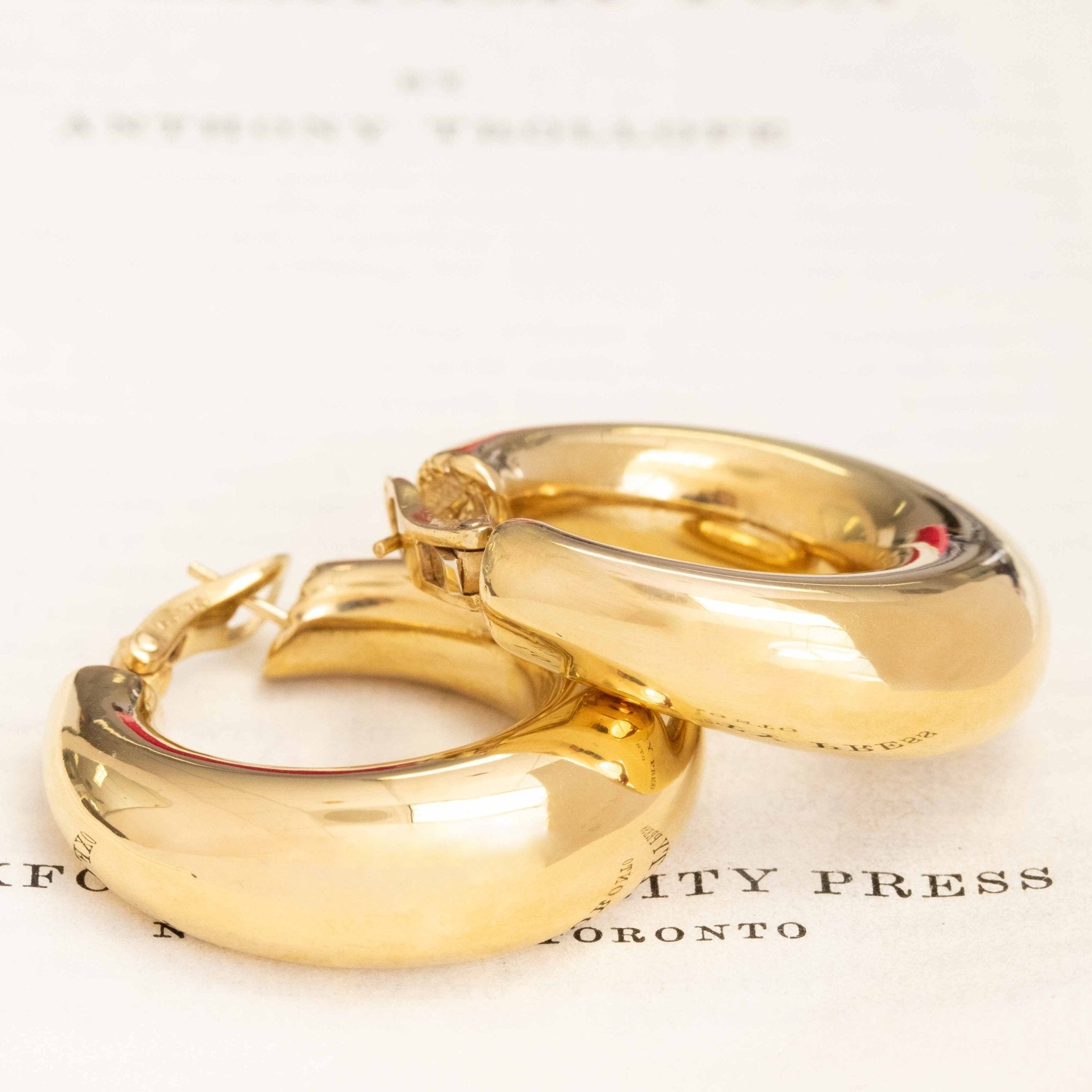 Vintage Chunky Hoop Earrings, by Chaumet Paris