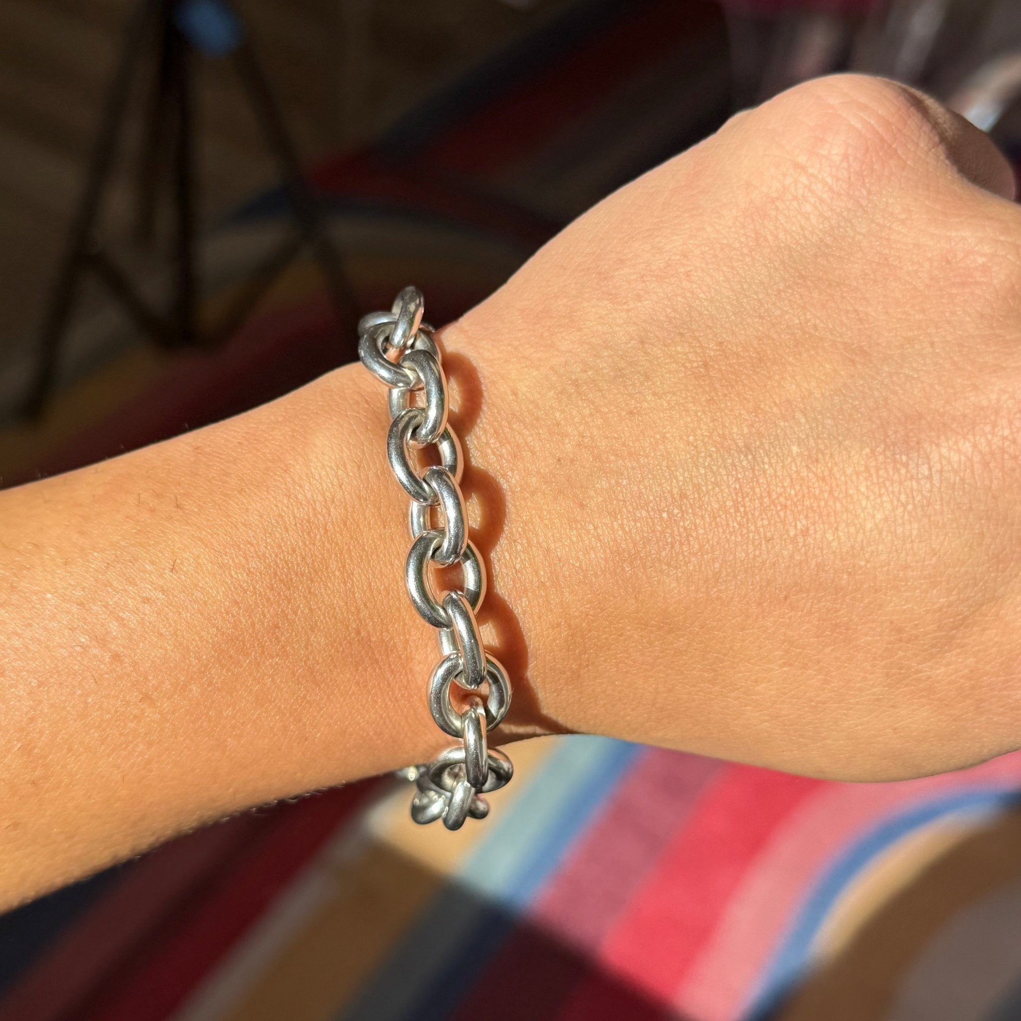 Vintage Chunky Oval Link Bracelet