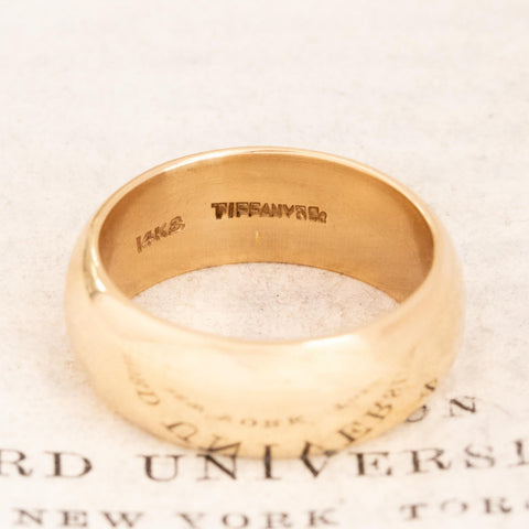 Vintage Cigar Wedding Band by Tiffany and Co
