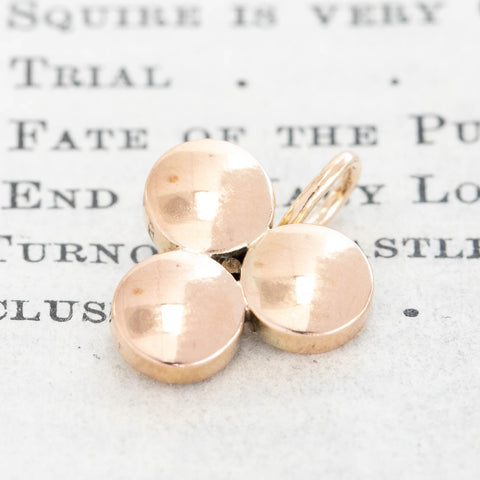 Vintage club card suit charm in 18kt rose gold – alternate view 3