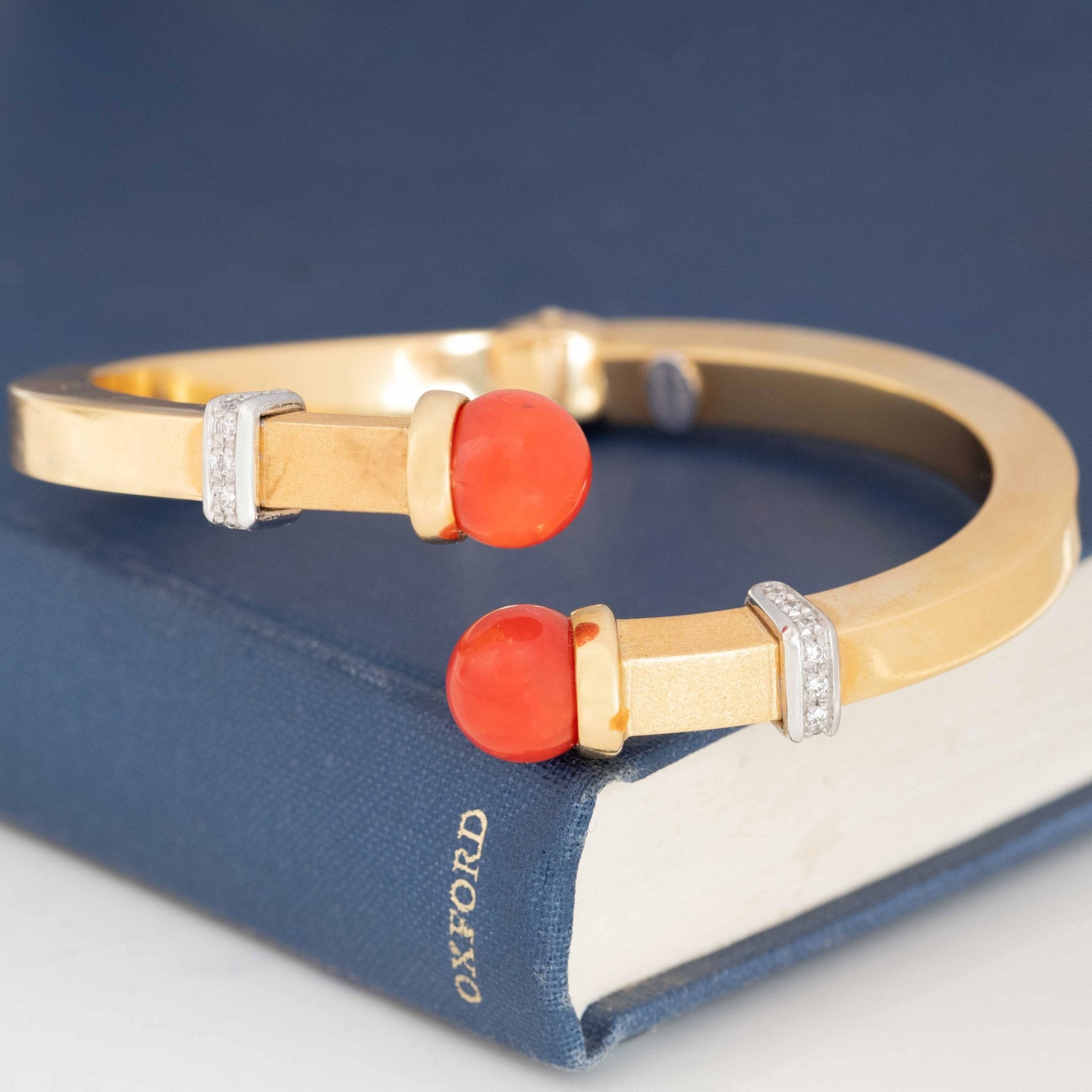 Vintage Coral Bypass Bangle