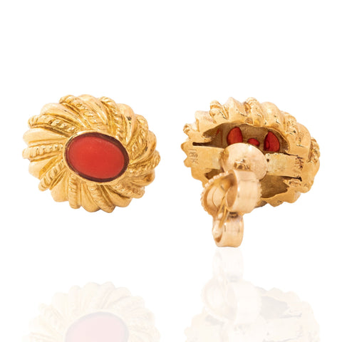 Vintage Coral Stud Earrings, by Tiffany & Co.