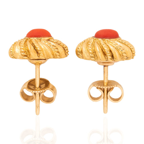 Vintage Coral Stud Earrings, by Tiffany & Co.