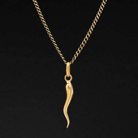 Vintage Cornicello Italian Horn Pepper Pendant