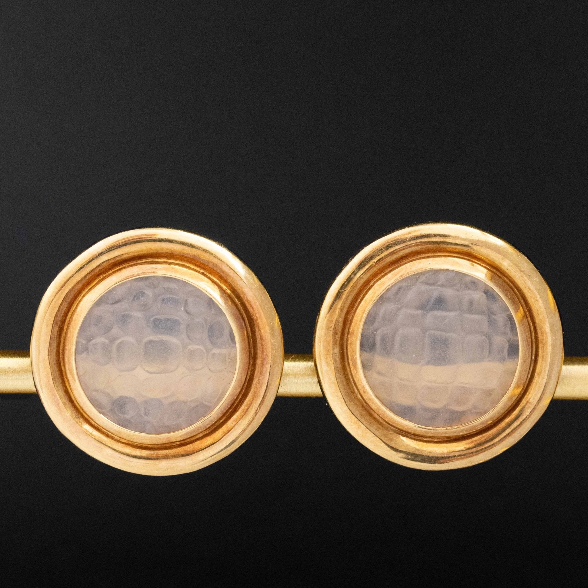 Vintage Crystal and Gold Clip-On Earrings, by Gucci