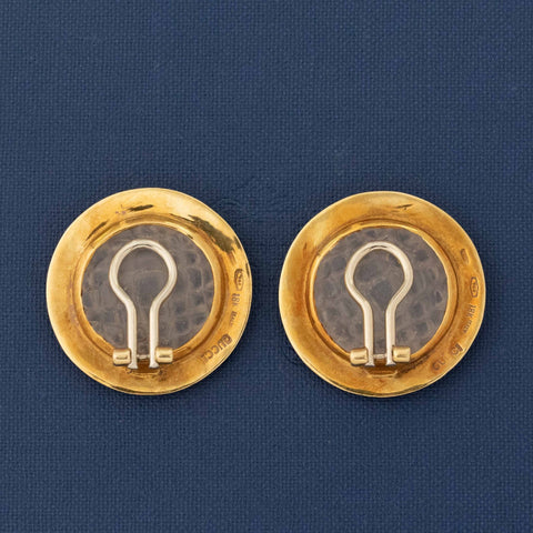 Vintage Crystal and Gold Clip-On Earrings by Gucci