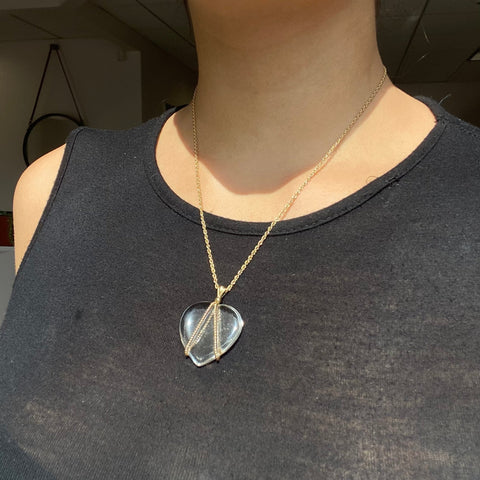 Vintage Crystal Heart Pendant