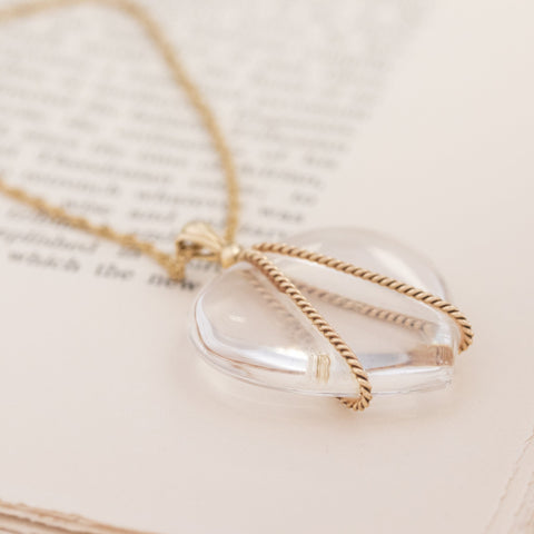 Vintage Crystal Heart Pendant
