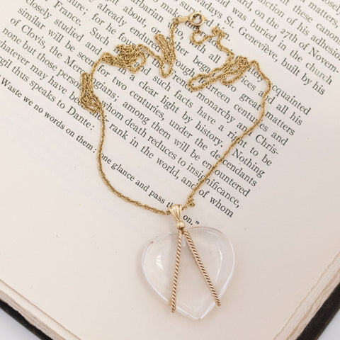 Vintage Crystal Heart Pendant
