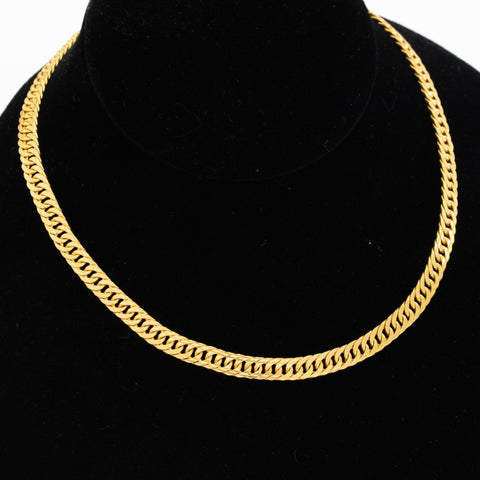 Vintage Curb Link 24kt Chain
