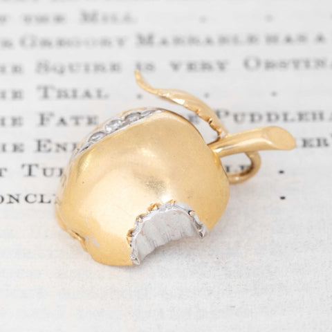 RARE Vintage Diamond Apple Pendant, by Piaget