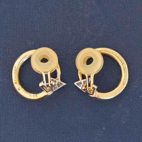Vintage Diamond Arrow Motif Earrings by Aldo Cipullo
