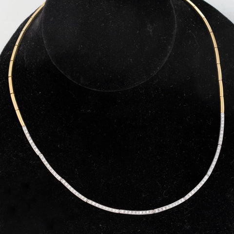 1.50ctw Vintage Round Cut Diamond Bar Link Necklace