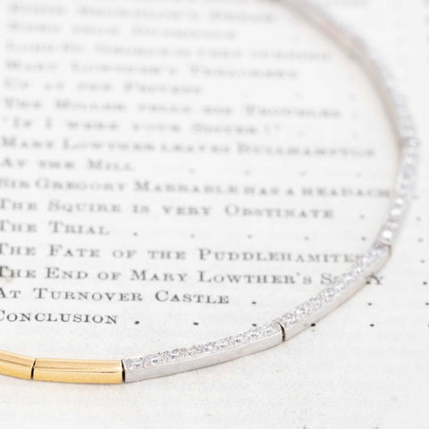 1.50ctw Vintage Round Cut Diamond Bar Link Necklace