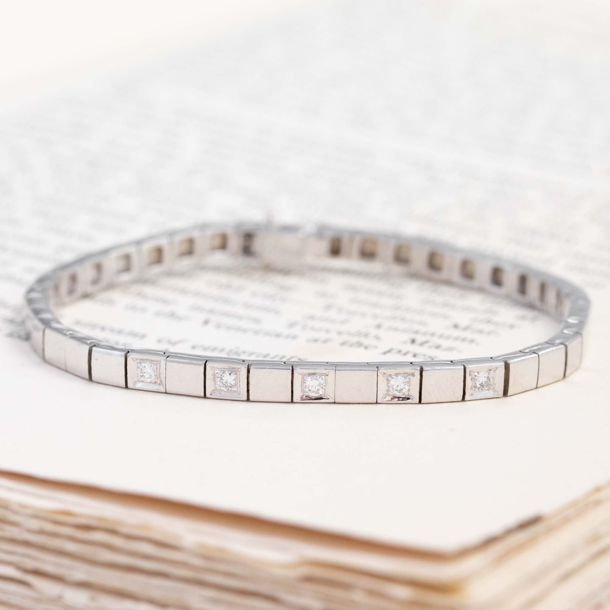 Vintage Diamond Block Bracelet