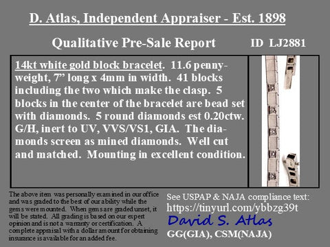 Vintage Diamond Block Bracelet