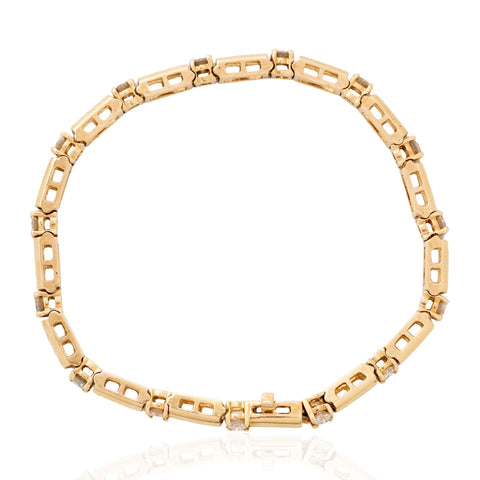 Vintage Diamond Block Bracelet