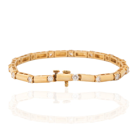 Vintage Diamond Block Bracelet