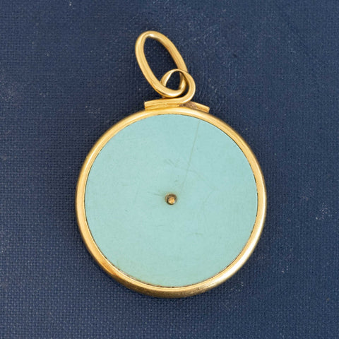 Vintage Diamond Bow & Arrow Turquoise Pendant