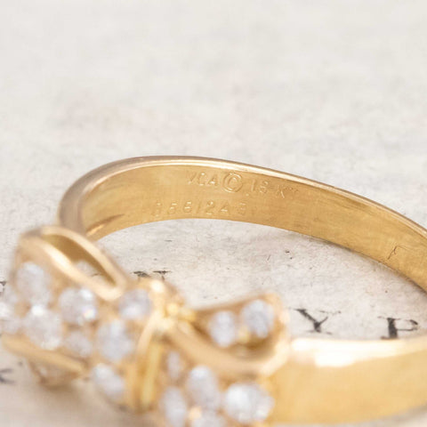 Vintage Diamond Bow Motif Ring by Van Cleef & Arpels