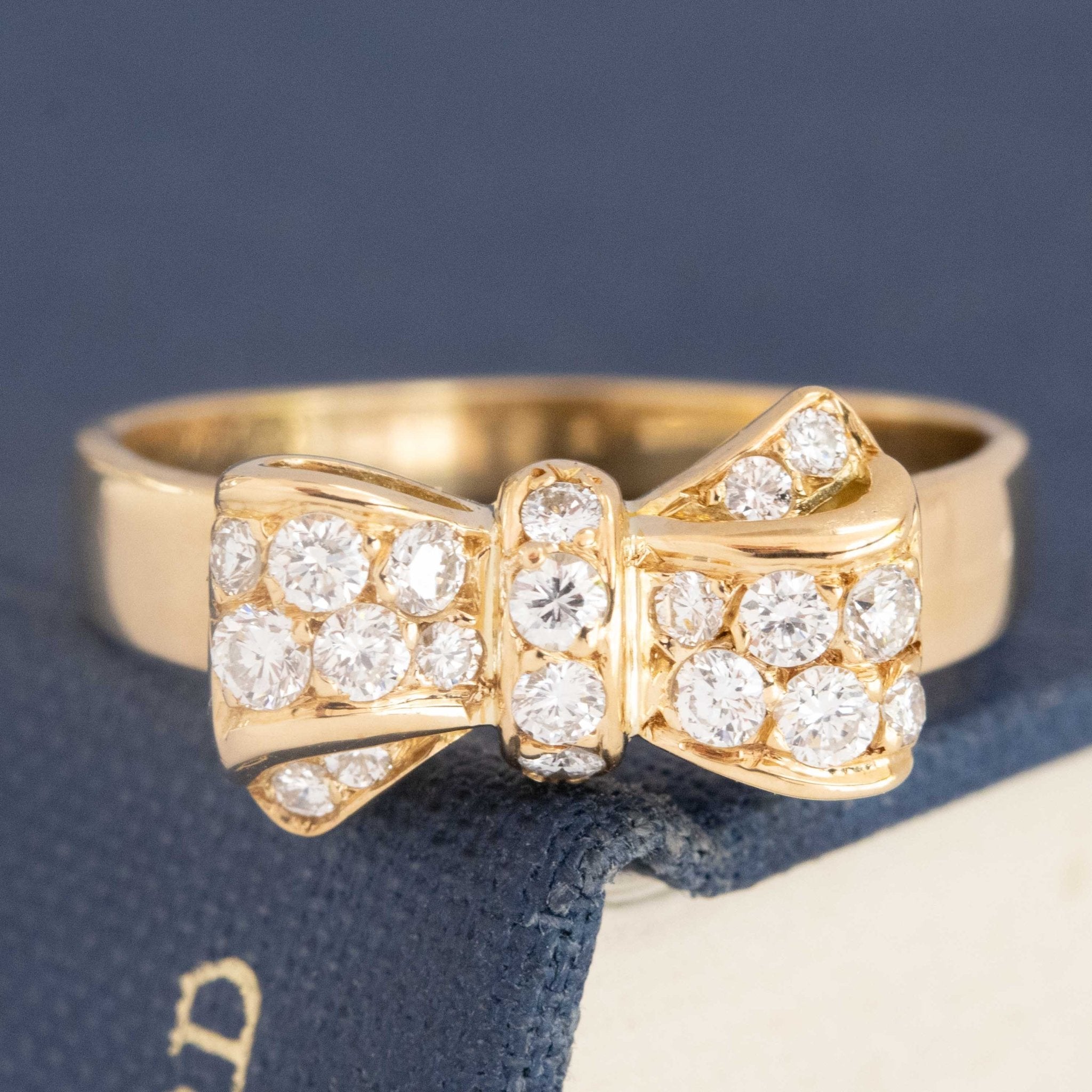 Vintage Diamond Bow Motif Ring by Van Cleef & Arpels