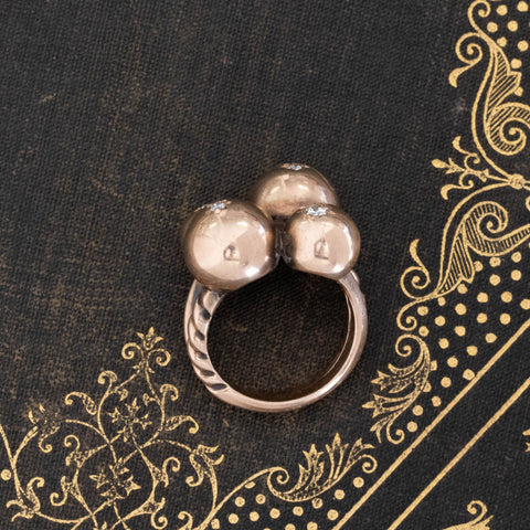 Vintage Diamond Bubble Cluster Ring