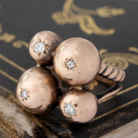Vintage Diamond Bubble Cluster Ring