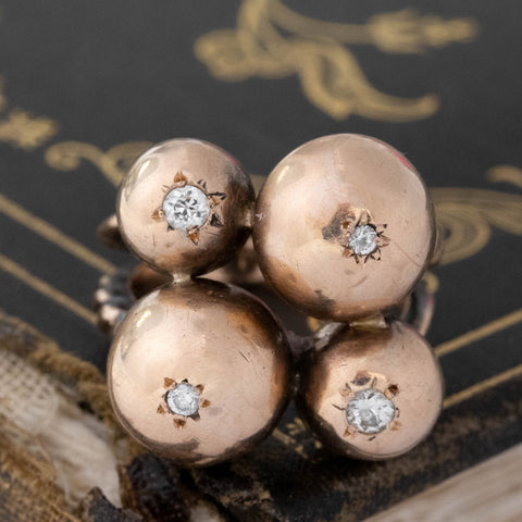 Vintage Diamond Bubble Cluster Ring