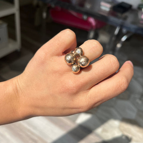 Vintage Diamond Bubble Cluster Ring