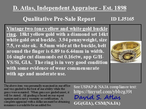 Vintage Diamond Buckle Band