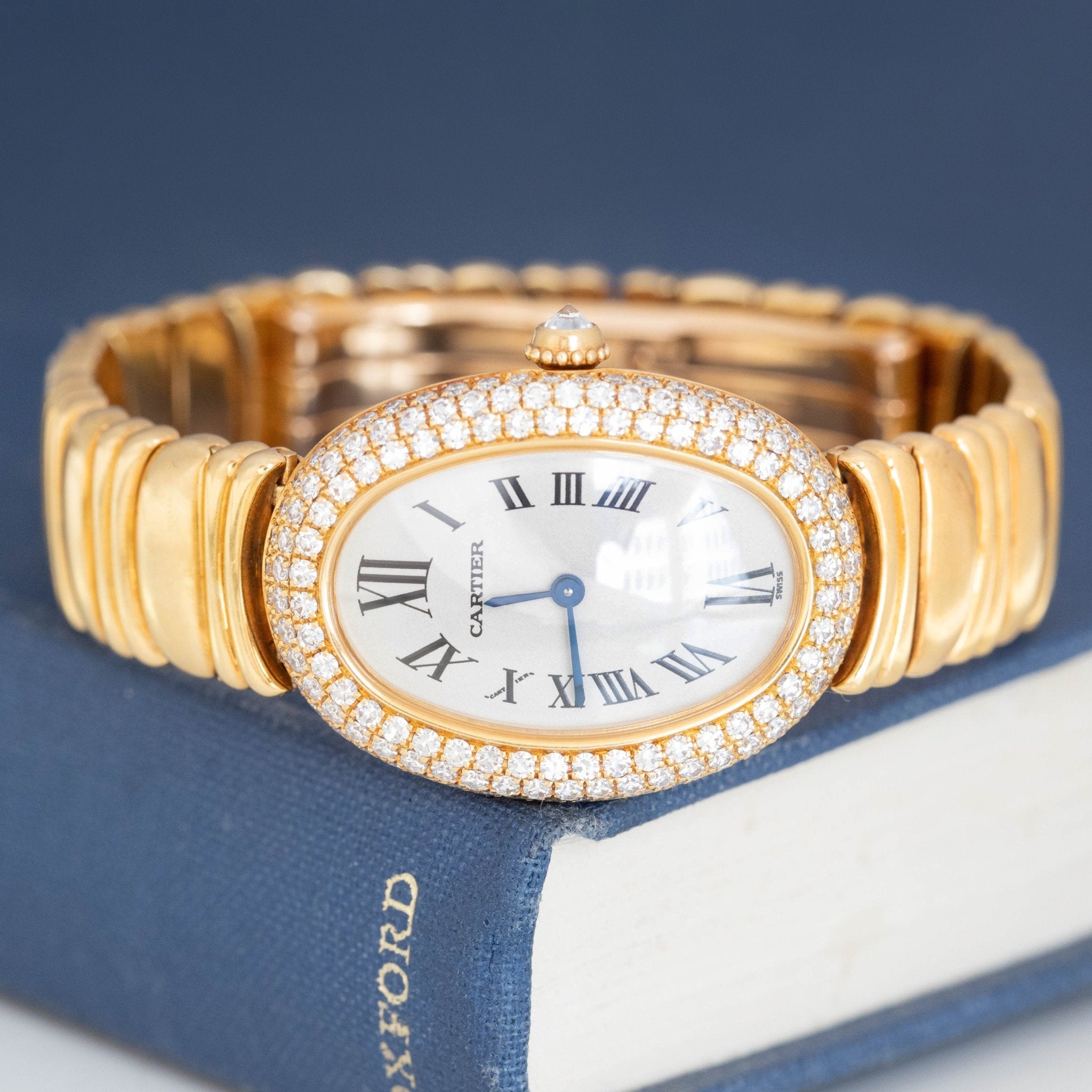 Vintage Diamond Cartier Baignoire Watch