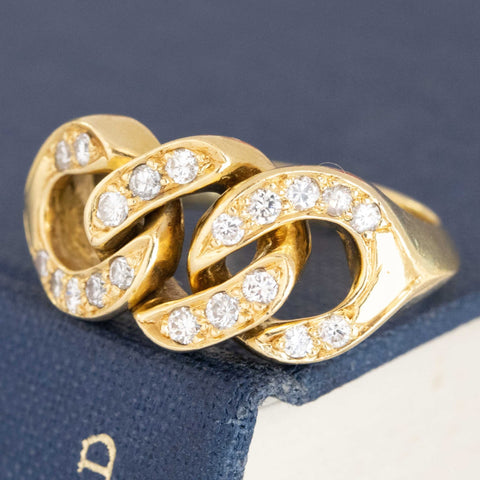 Vintage Diamond Chain Ring by Van Cleef & Arpels