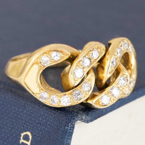 Vintage Diamond Chain Ring by Van Cleef & Arpels