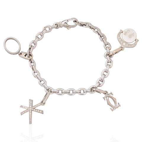 Vintage Diamond Charm Bracelet, by Cartier