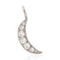 Vintage diamond crescent moon charm in platinum with gold bale