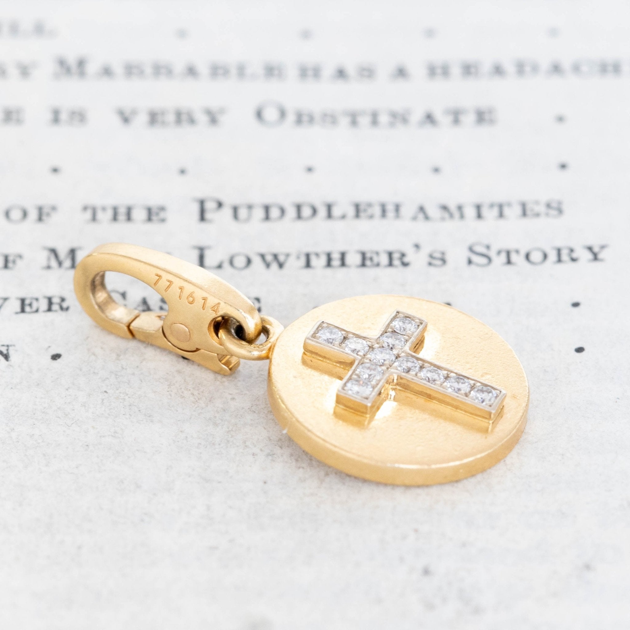Vintage Diamond Cross Charm, by Cartier France