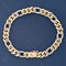 Vintage Italian diamond curb link bracelet in 14kt yellow gold