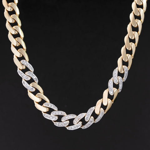 Vintage Diamond Curb Link Chain