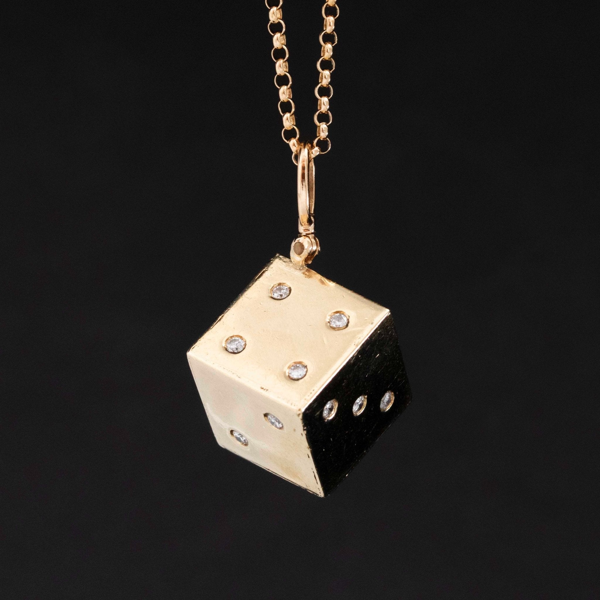 Vintage Diamond Dice Pendant, by Tiffany & Co.