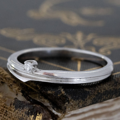 Vintage Diamond Dot Wedding Band