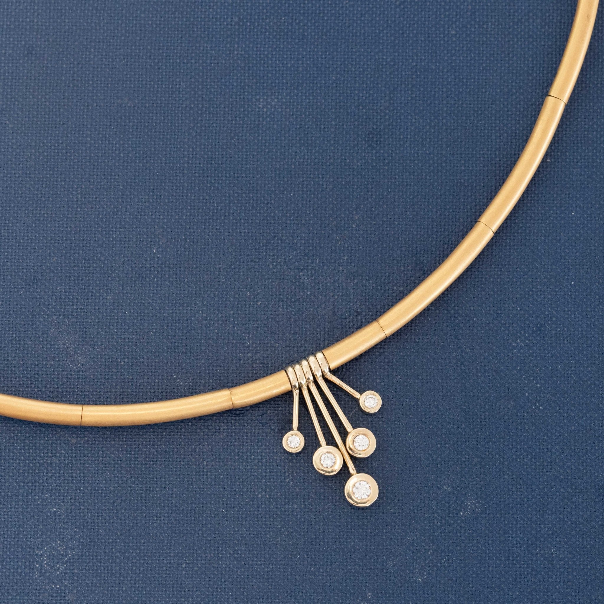 Vintage Diamond Drop Collar, Italian