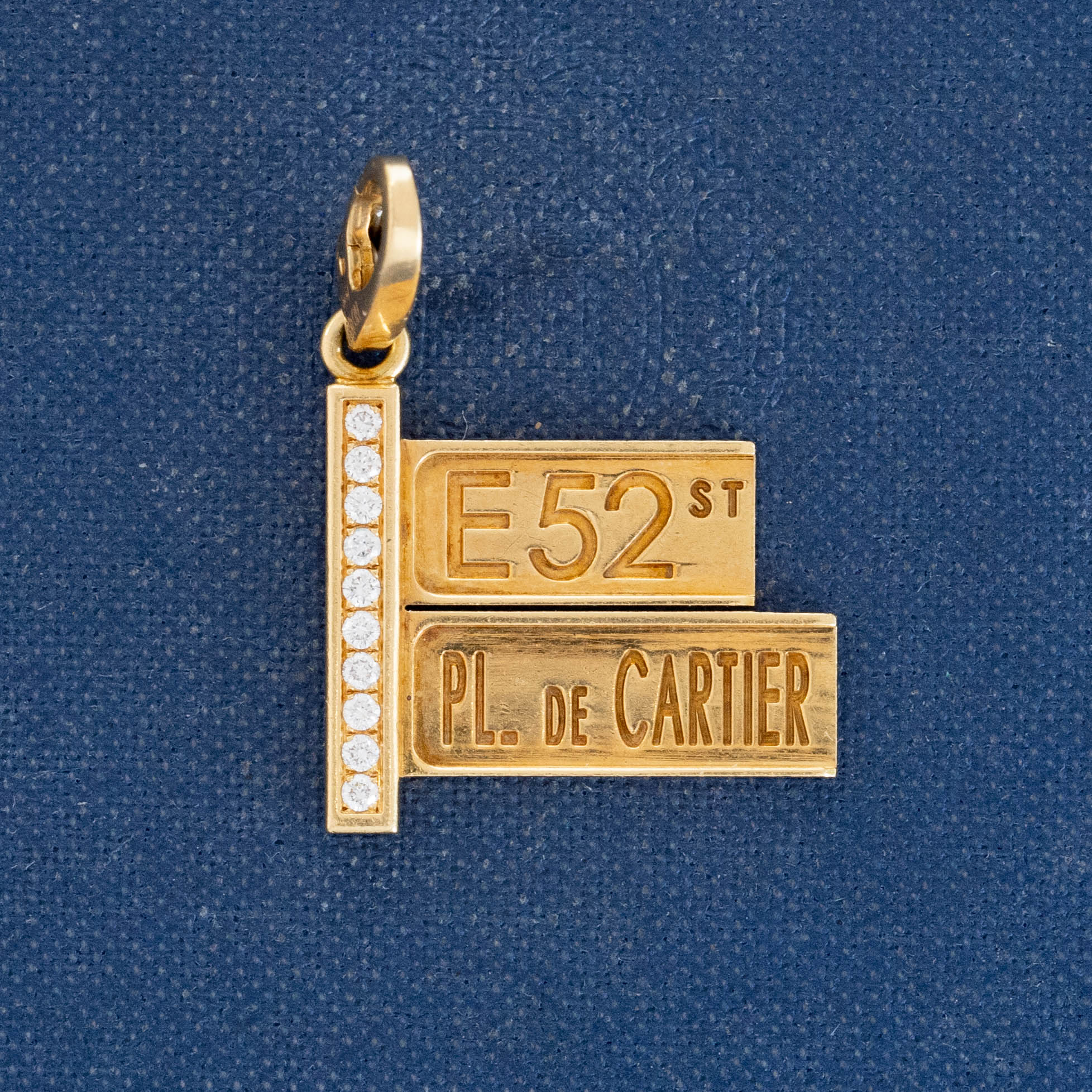 Vintage Diamond "E 52th PL de Cartier Street" Charm, by Cartier