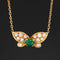 Vintage Diamond & Emerald Butterfly Pendant, by Van Cleef & Arpels